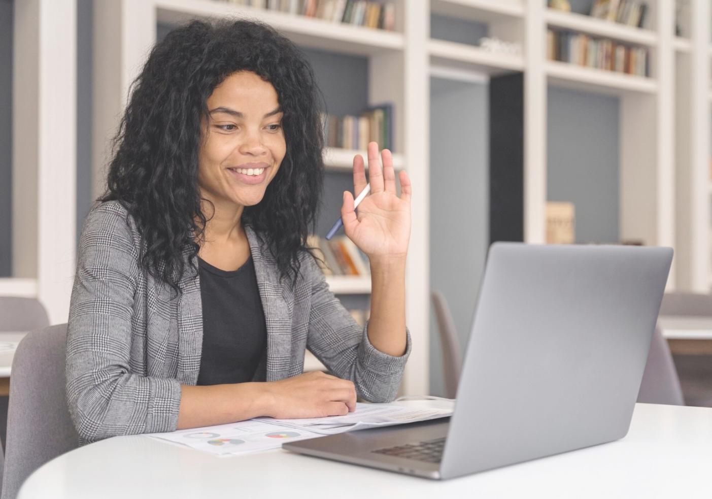 Students analysing financial data during workshop session